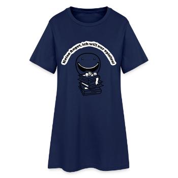 will nur spielen - Frauen T-Shirt-Kleid - Light Navy - Vorne