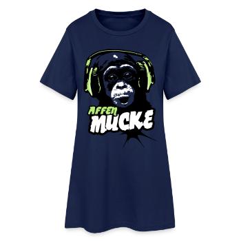 Affen-Mucke - Frauen T-Shirt-Kleid - Light Navy - Vorne