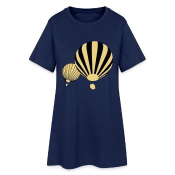 Ballons - Frauen T-Shirt-Kleid - Light Navy - Vorne