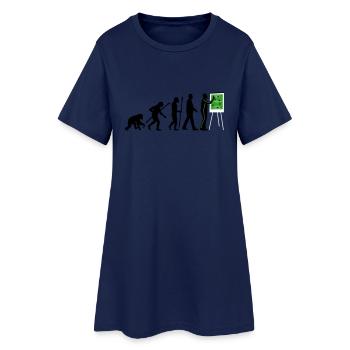 Evolution Trainer 12_2017 - Frauen T-Shirt-Kleid - Light Navy - Vorne