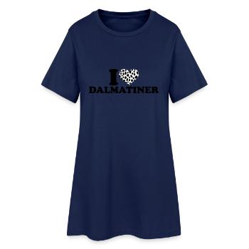 Dalmatiner - Frauen T-Shirt-Kleid - Light Navy - Vorne