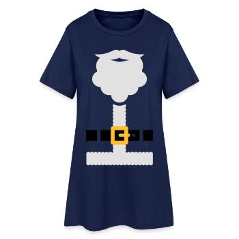 Santa suit and beard - Frauen T-Shirt-Kleid - Light Navy - Vorne