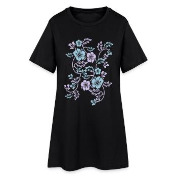 hawaii flower - Robe T-shirt Femme - noir - Devant