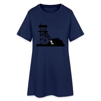 Coal mine mine gift idea work hobby - Women’s T-Shirt Dress - light navy - Front