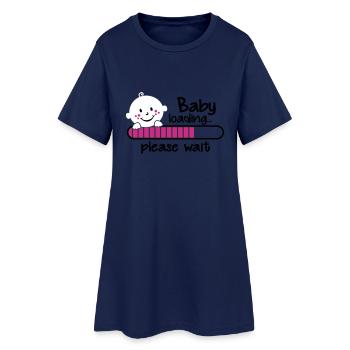 Baby loading.... please wait - Robe T-shirt Femme - marine clair - Devant