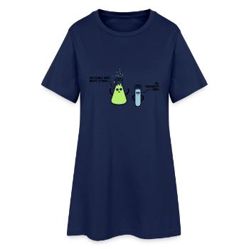 Überreaktion - Frauen T-Shirt-Kleid - Light Navy - Vorne