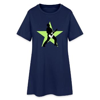 guitarstar_032012_b_3c - Frauen T-Shirt-Kleid - Light Navy - Vorne