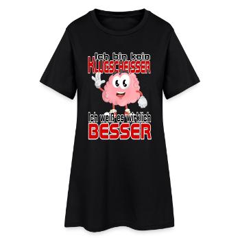 Ich weiß es wirklich besser - Frauen T-Shirt-Kleid - Schwarz - Vorne