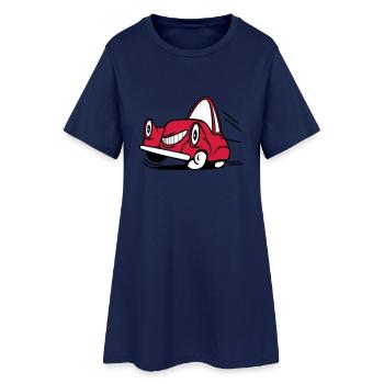Drôle drôle de voiture voiture voiture - Robe T-shirt Femme - marine clair - Devant