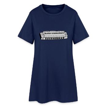 bluesharmonica - Frauen T-Shirt-Kleid - Light Navy - Vorne