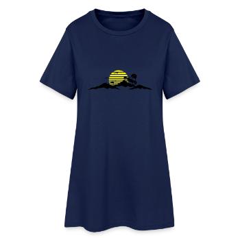 Reise - Berge Auto - Frauen T-Shirt-Kleid - Light Navy - Vorne