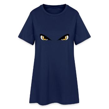 Dangereux mal yeux - Robe T-shirt Femme - marine clair - Devant