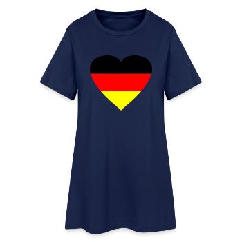 herz_deutschland2 - Frauen T-Shirt-Kleid - Light Navy - Vorne