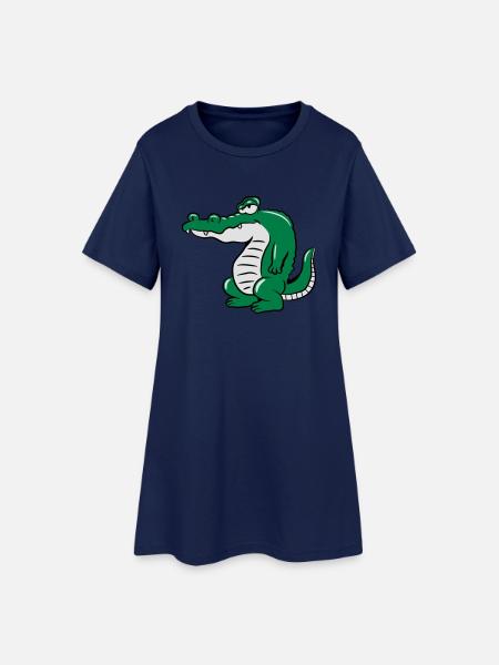 Krokodil kopf - Frauen T-Shirt-Kleid - Light Navy