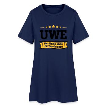 Uwe – Der Name steht für Top-Qualität! - Frauen T-Shirt-Kleid - Light Navy - Vorne