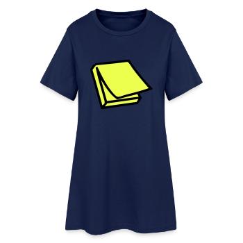 Postit - Frauen T-Shirt-Kleid - Light Navy - Vorne