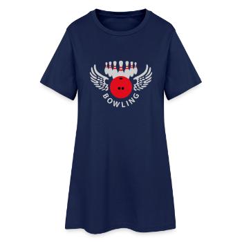 bowling_club_b_3c - Robe T-shirt Femme - marine clair - Devant