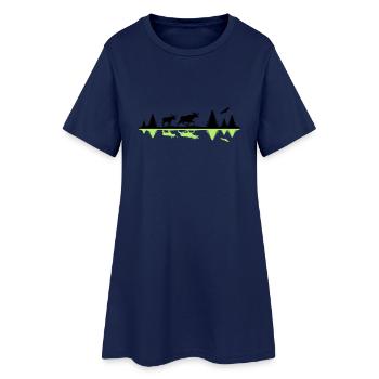 Landschaft - Schweden, Norwegen - Frauen T-Shirt-Kleid - Light Navy - Vorne