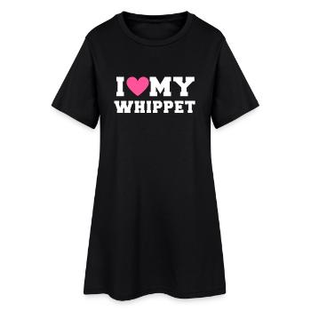 I love my Whippet - Women’s T-Shirt Dress - black - Front