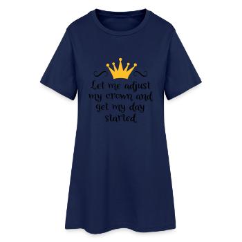 Krone - Frauen T-Shirt-Kleid - Light Navy - Vorne