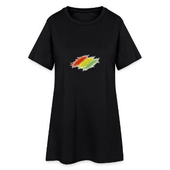 Rasta Scratches - Women’s T-Shirt Dress - black - Front