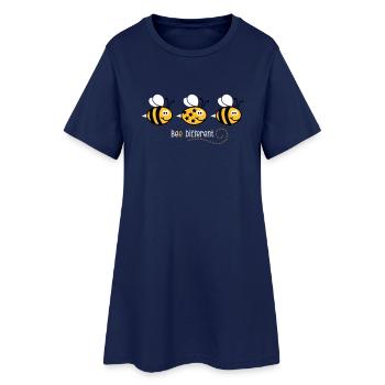 Be different - be yourself - Biene - Bee - 3C - Frauen T-Shirt-Kleid - Light Navy - Vorne