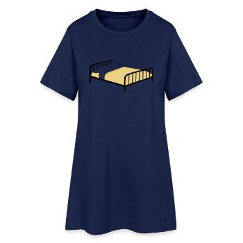 Lit chambre lit idée de cadeau dormir - Robe T-shirt Femme - marine clair - Devant