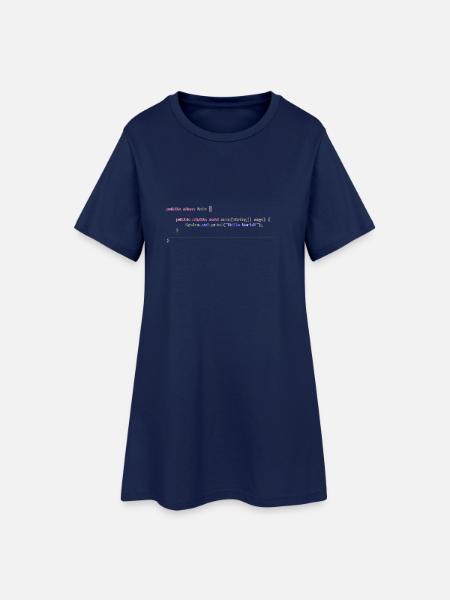 Java Hello World! Geschenkidee - Frauen T-Shirt-Kleid - Light Navy