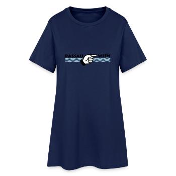 Das Donauradweg t-shirt - Frauen T-Shirt-Kleid - Light Navy - Vorne