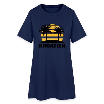 Kroatien - Frauen T-Shirt-Kleid - Light Navy - Vorne