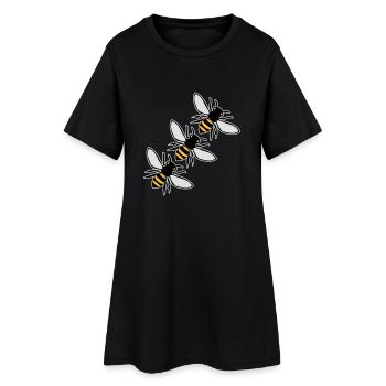 Abeilles voler - Robe T-shirt Femme - noir - Devant