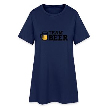 Bier - Frauen T-Shirt-Kleid - Light Navy - Vorne