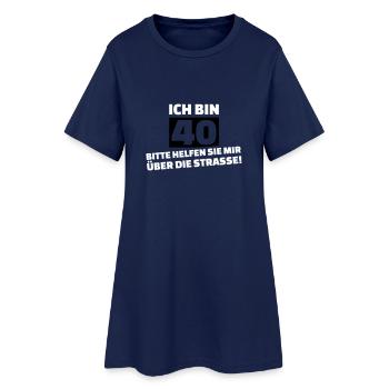 40. Geburtstag - Frauen T-Shirt-Kleid - Light Navy - Vorne
