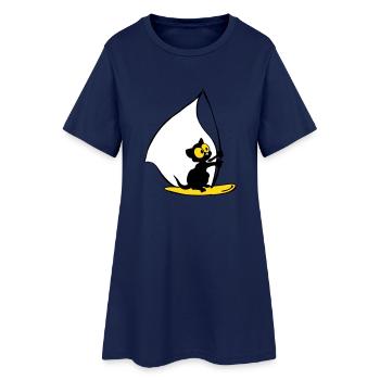 Georgie voiles chaton - Robe T-shirt Femme - marine clair - Devant