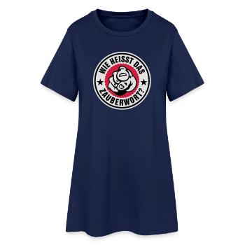 En quoi le mot magique - Robe T-shirt Femme - marine clair - Devant