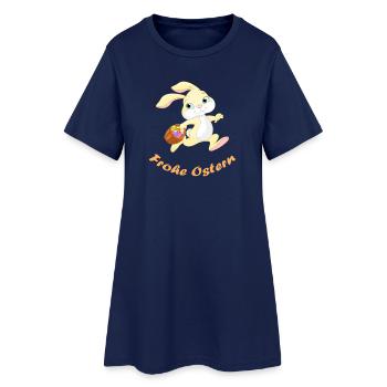 Pâques - Robe T-shirt Femme - marine clair - Devant