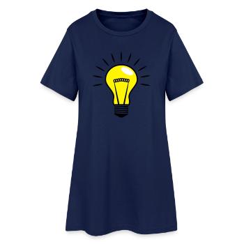 Ampoules Comic Vector 3 couleurs personnalisable - Robe T-shirt Femme - marine clair - Devant