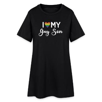J’aime mon fils gay - Robe T-shirt Femme - noir - Devant