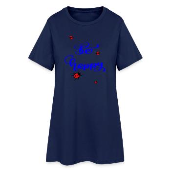 be happy - Women’s T-Shirt Dress - light navy - Front