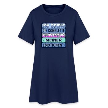 Charaktereigenschaften EMOTIONAL EMOTIONEN ZEIGEN - Frauen T-Shirt-Kleid - Light Navy - Vorne