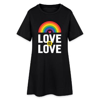 Mois de la fierté LGBTQ - Love is Love - Robe T-shirt Femme - noir - Devant