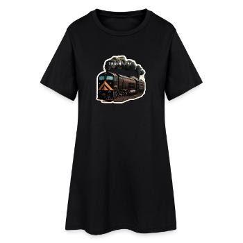 Train Life : Le train de l'aventure - Robe T-shirt Femme - noir - Devant
