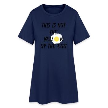 This is not the yellow of the egg - Frauen T-Shirt-Kleid - Light Navy - Vorne
