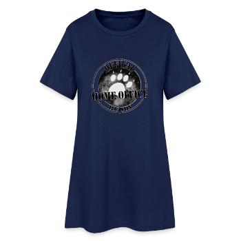 Partenaire officiel du Home Office – Dog Design - Robe T-shirt Femme - marine clair - Devant