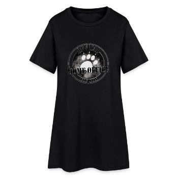Partenaire officiel du Home Office – Dog Design - Robe T-shirt Femme - noir - Devant