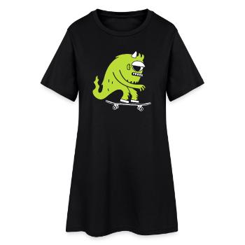 Monster on Skateboard - Skate - Monster Skater - Robe T-shirt Femme - noir - Devant