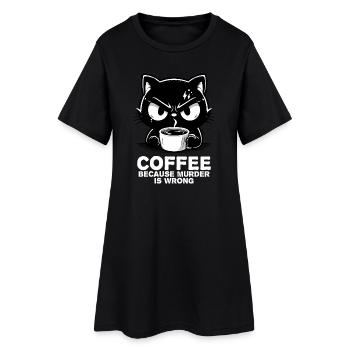 Le meurtre est mal (sombre) - Robe T-shirt Femme - noir - Devant