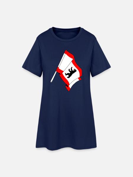 Flagge Berlin - Frauen T-Shirt-Kleid - Light Navy
