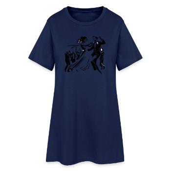 Couple de mariés - Robe T-shirt Femme - marine clair - Devant