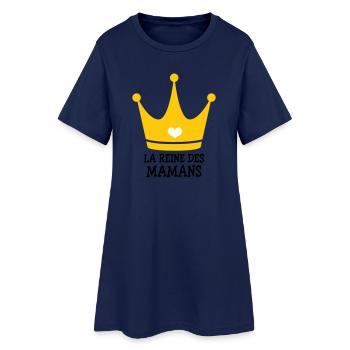 La Reine des Mamans - Fête des Mères - Robe T-shirt Femme - marine clair - Devant